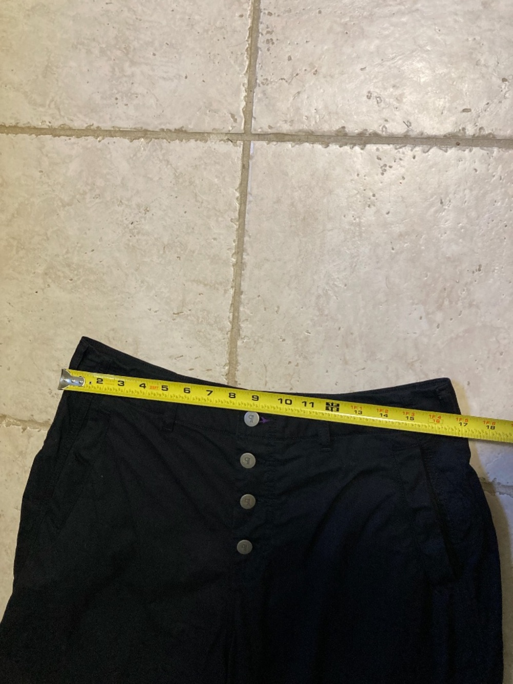 PILCRO Pants Barrel Jeans THE ARIN Buckle Back Black Linen Cotton 31 - Picture 8 of 9